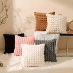 Faux Rabbit Plush Cushion Cover