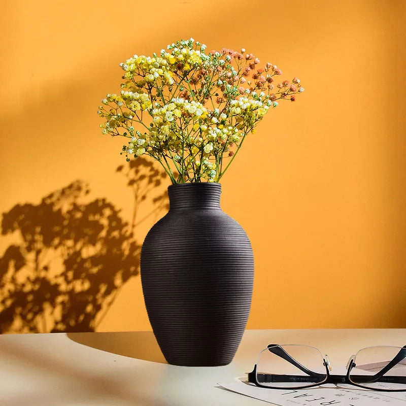 Glazed Ceramic Tabletop Vase