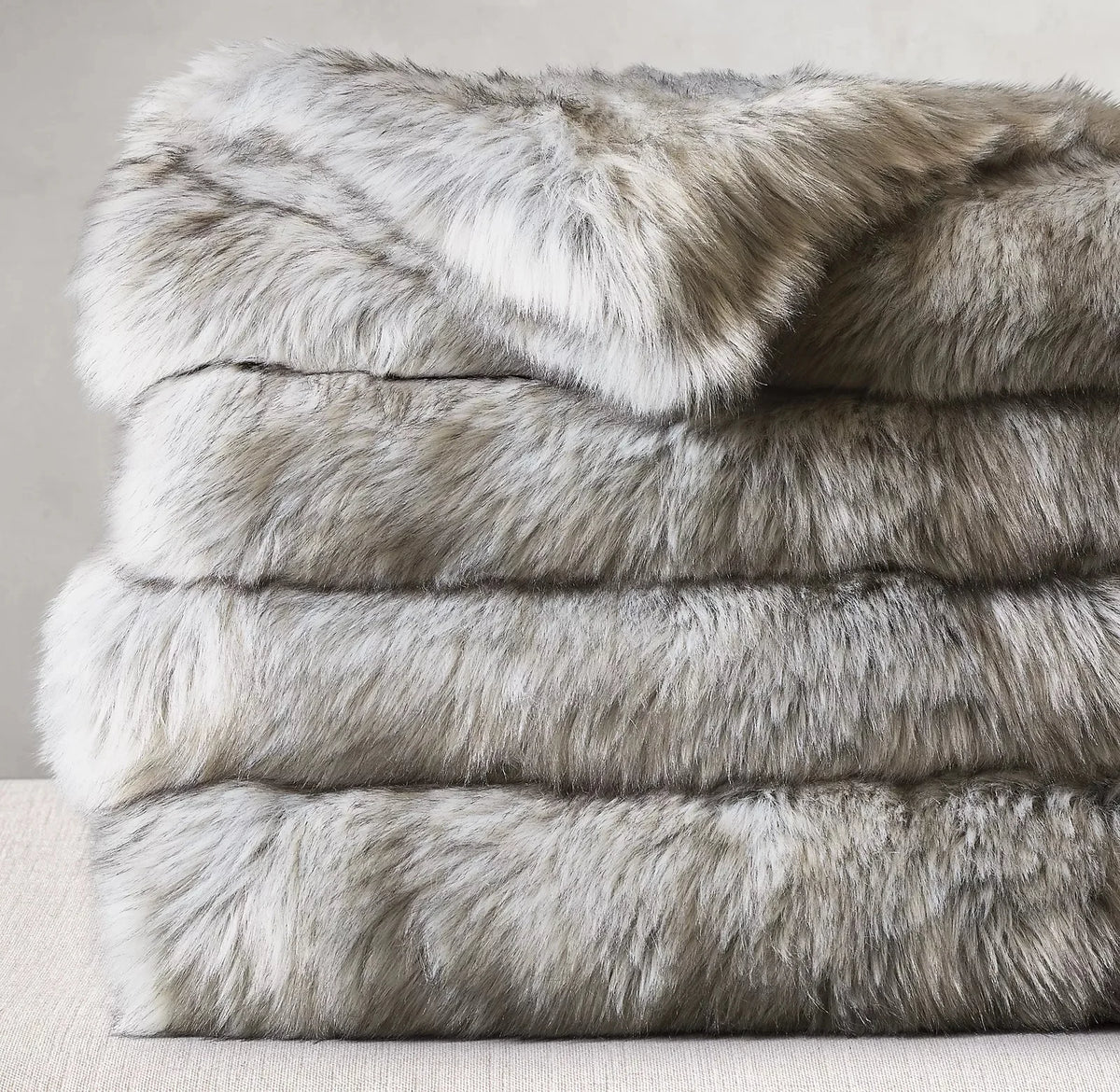 Chinchilla Faux Fur Throw