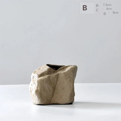 Stone-Effect Ceramic Vase