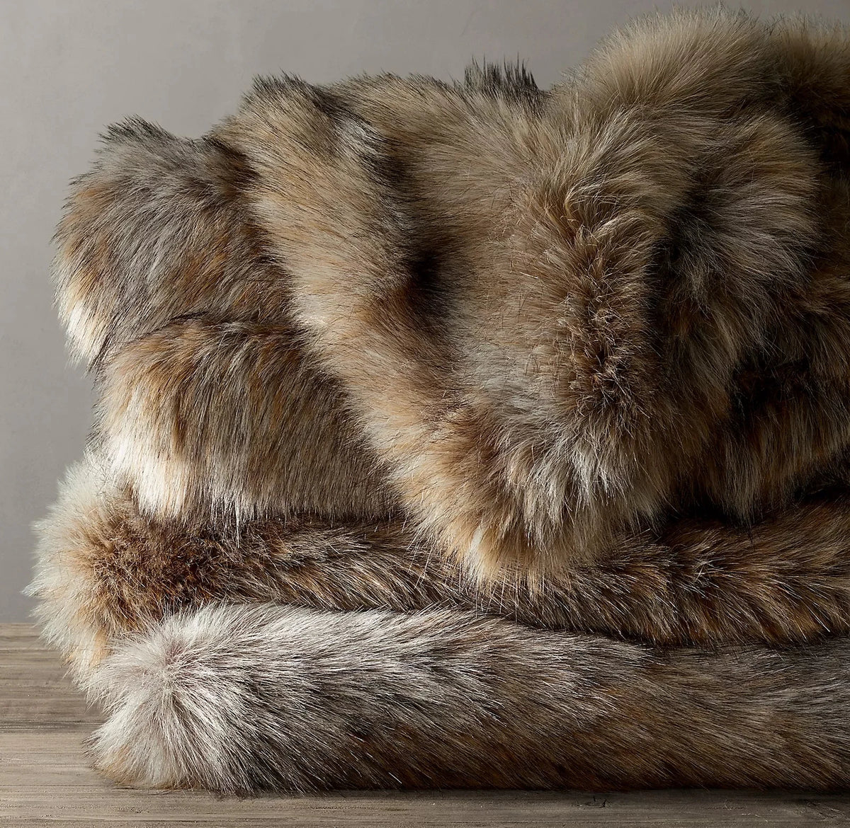 Chinchilla Faux Fur Throw