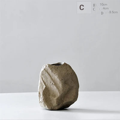 Stone-Effect Ceramic Vase