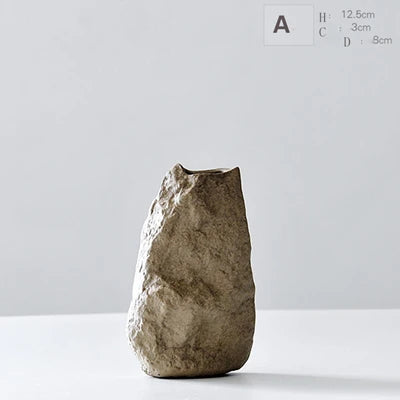 Stone-Effect Ceramic Vase