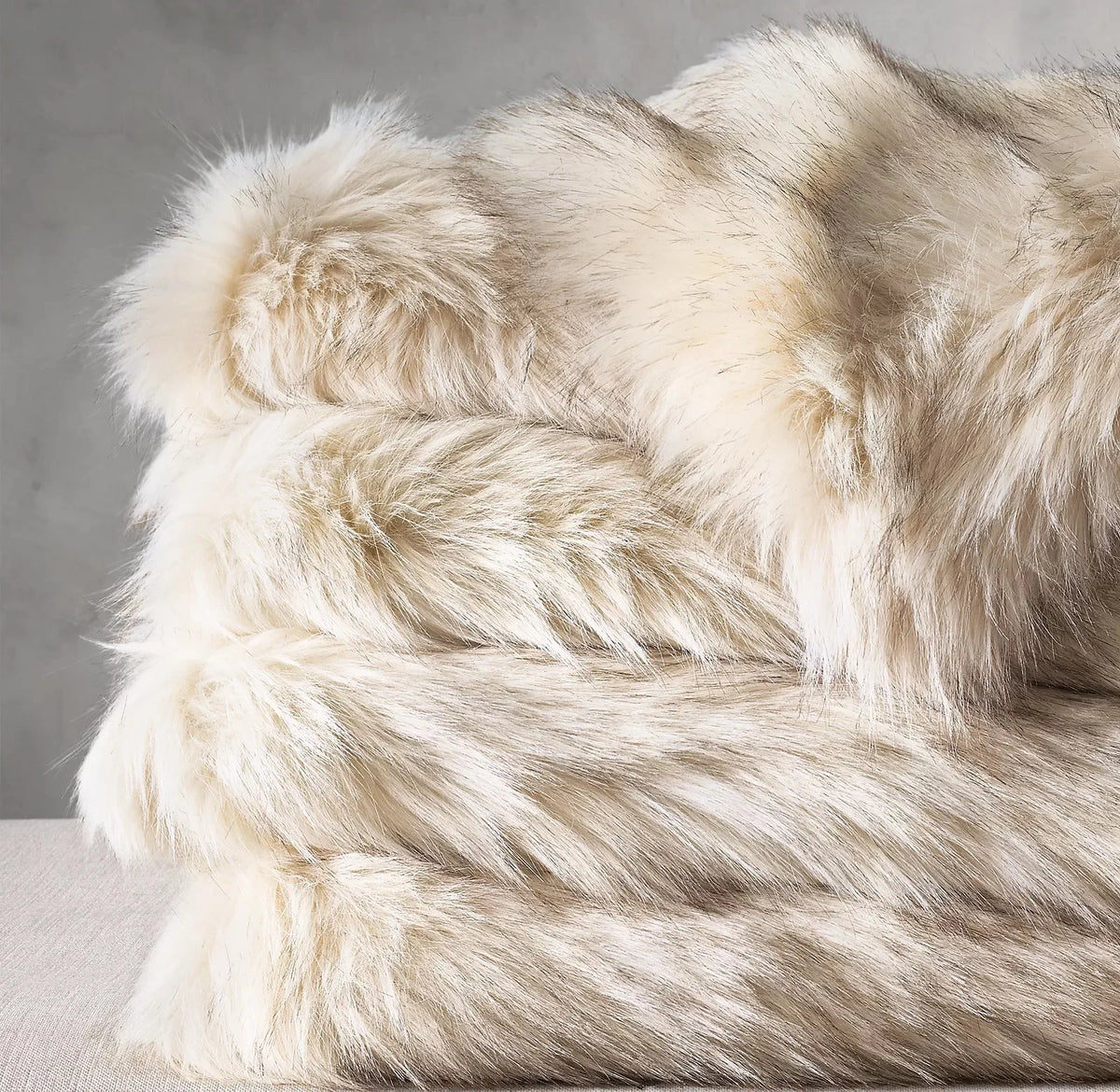 Chinchilla Faux Fur Throw