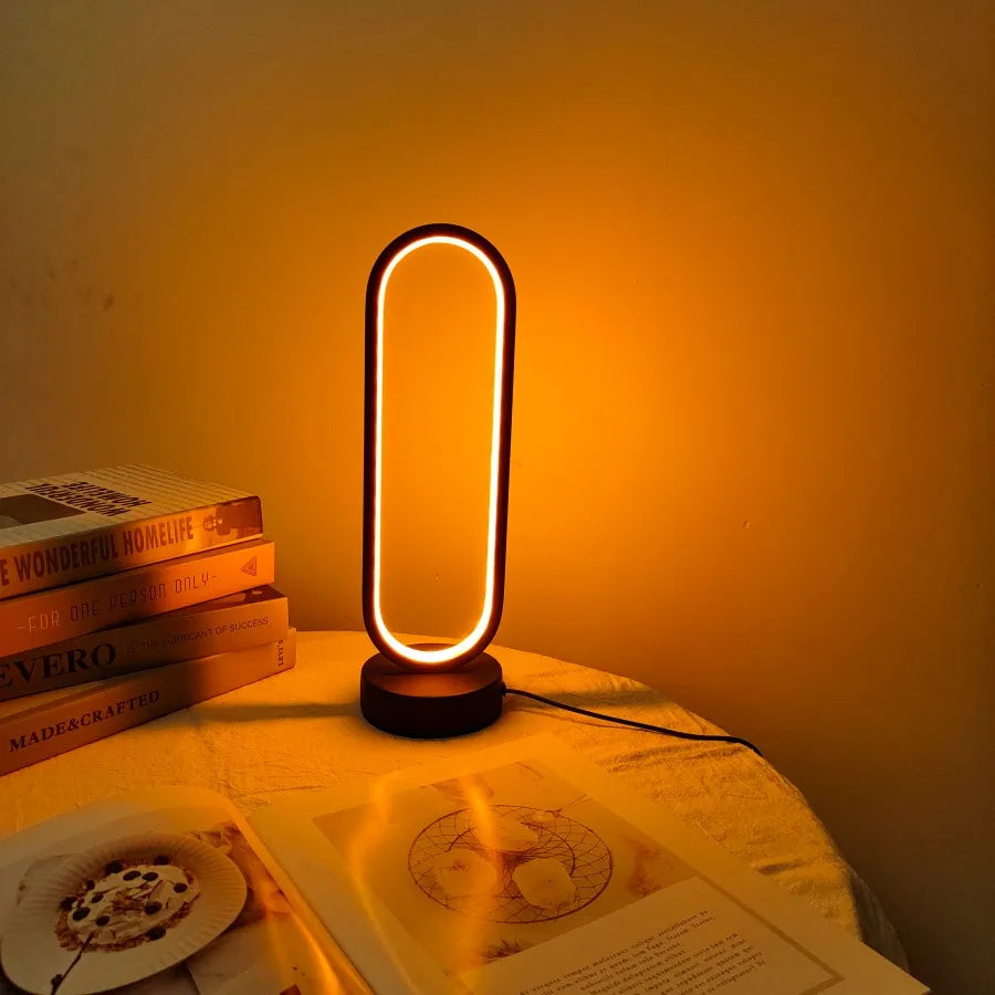 Dimmable LED Ring Bedside Lamp