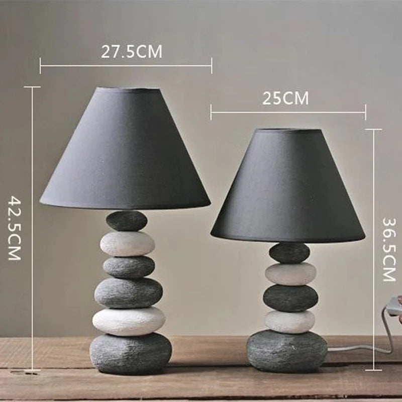 Ceramic Table Lamp with Fabric Shade