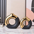 Electroplated Ceramic Statement Vase