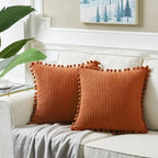 Pom-Pom Stripe Cushion Cover