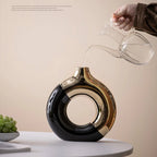 Electroplated Ceramic Statement Vase