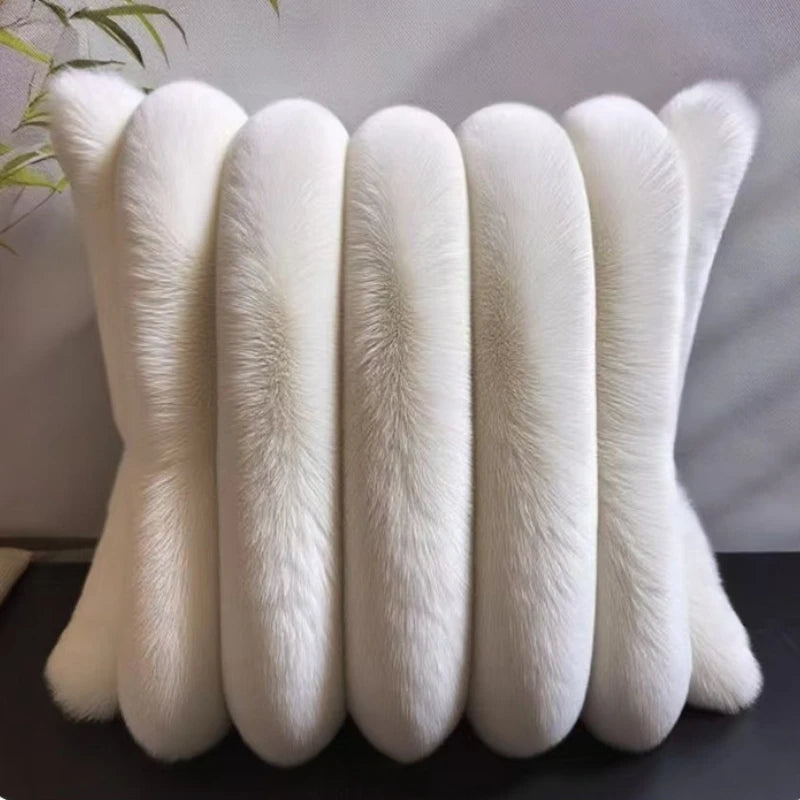 Two-Tone Faux Fur Cushion Cover