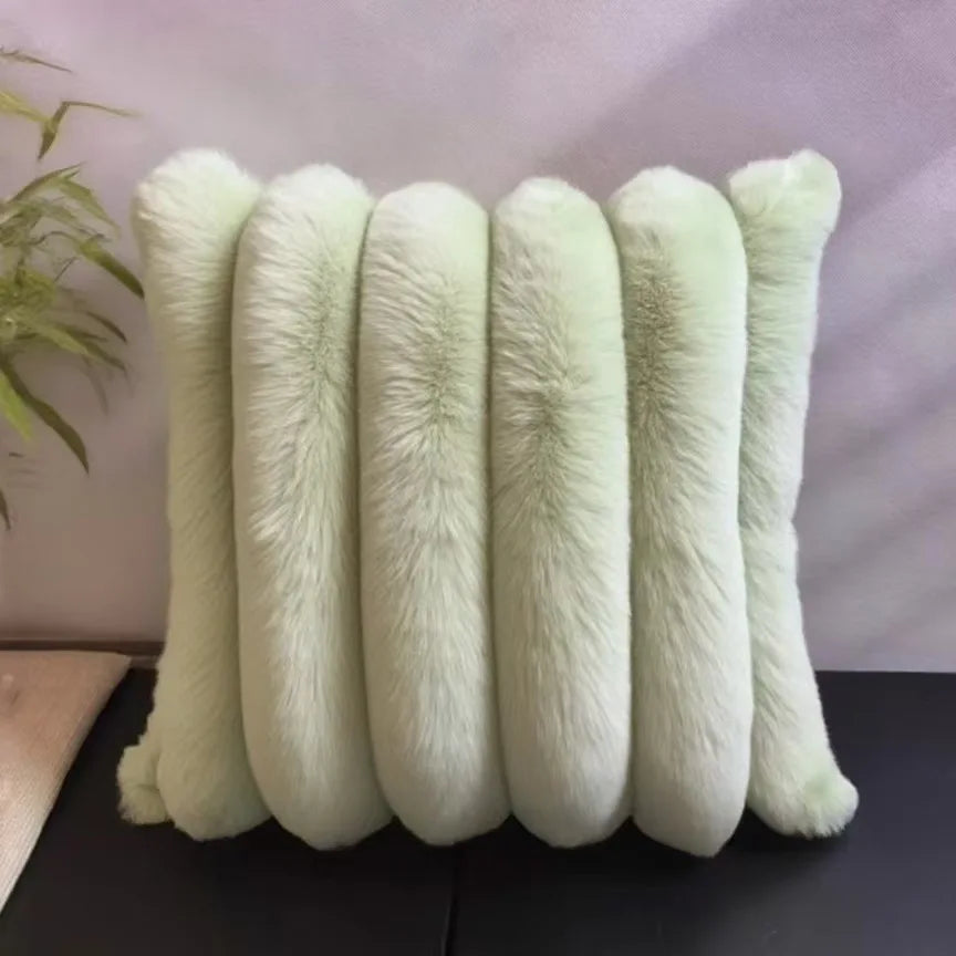 Two-Tone Faux Fur Cushion Cover