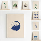 Sleeping Kitten Canvas Print | Minimalist Animal Wall Art