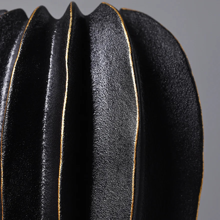 Organic Pleated Ceramic Vase