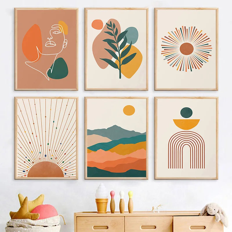 Botanical Line Art Canvas Print