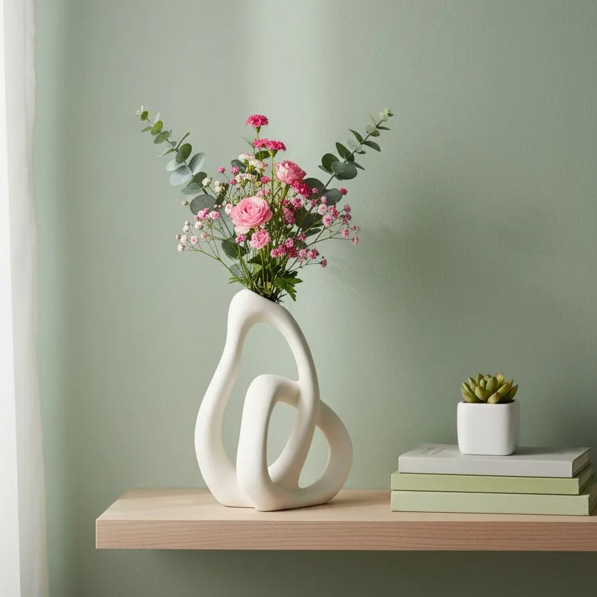 Entwined Abstract Ceramic Vase