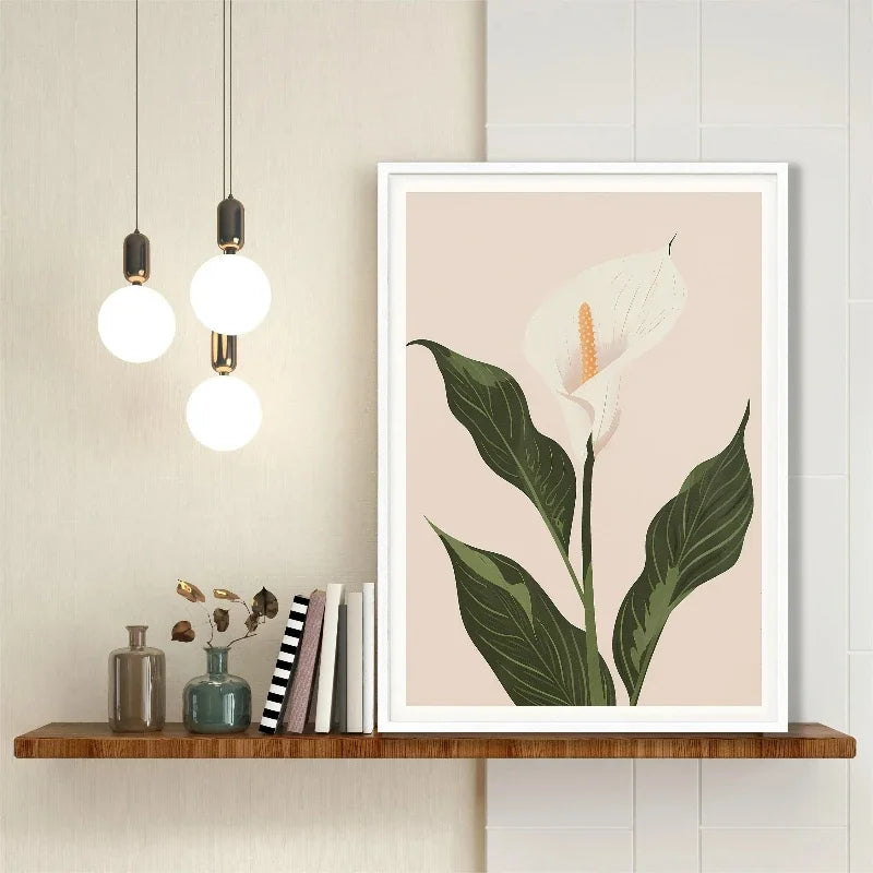 Minimalist Bamboo Forest Tropical Leaf Botanical Flower Poster and Prints Canvas Printing Wall Art Picture for Living Room Decor