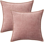 Chenille Cushion Cover with Stitched Edge