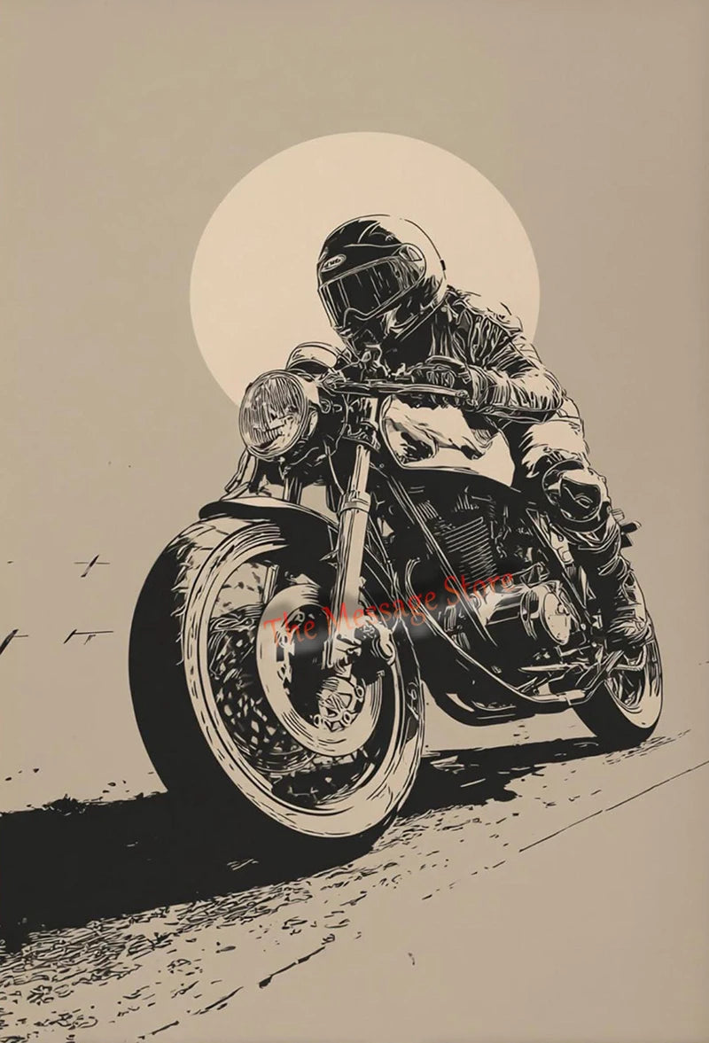 Rider Silhouette Canvas Print