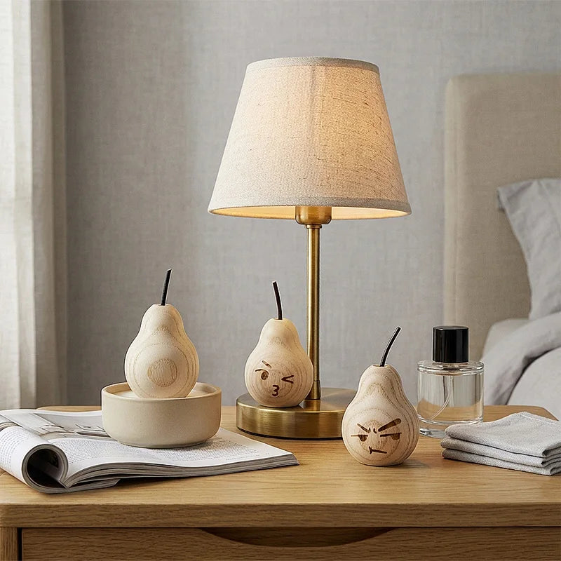 Pear Decor Wood Perfume Diffuser Aromatherapy Living Room Scented Ornament