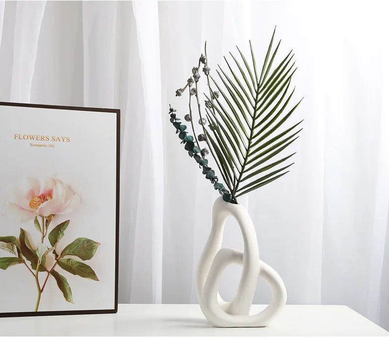 Entwined Abstract Ceramic Vase
