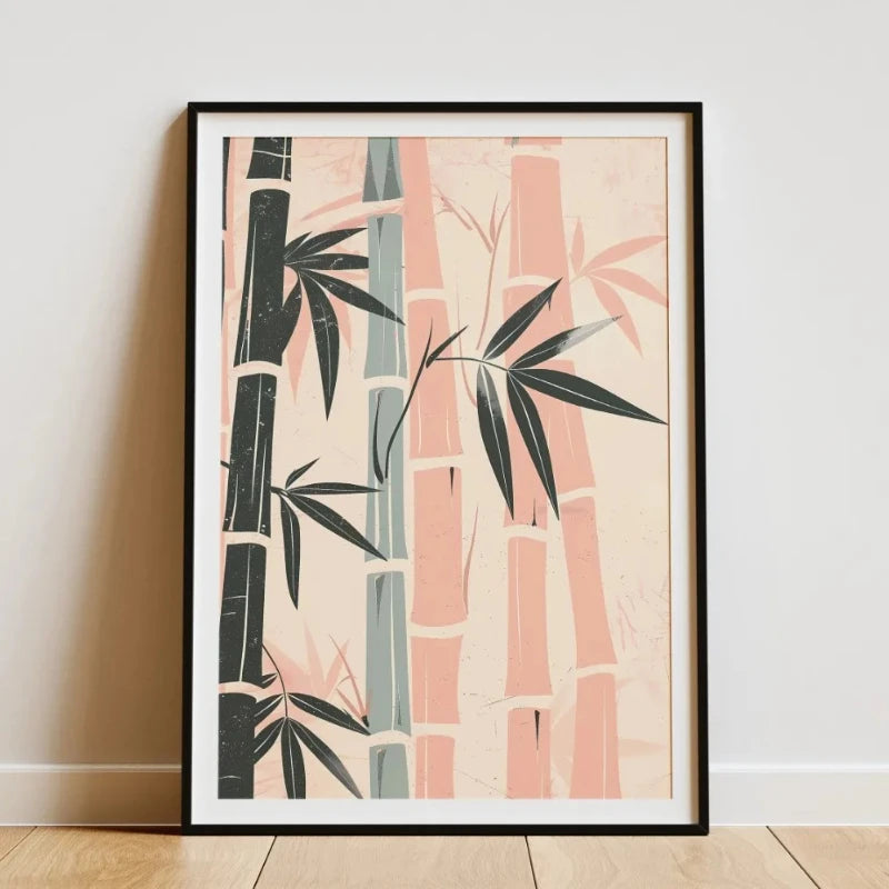 Minimalist Bamboo Forest Tropical Leaf Botanical Flower Poster and Prints Canvas Printing Wall Art Picture for Living Room Decor