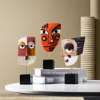 Abstract Face Resin Sculpture