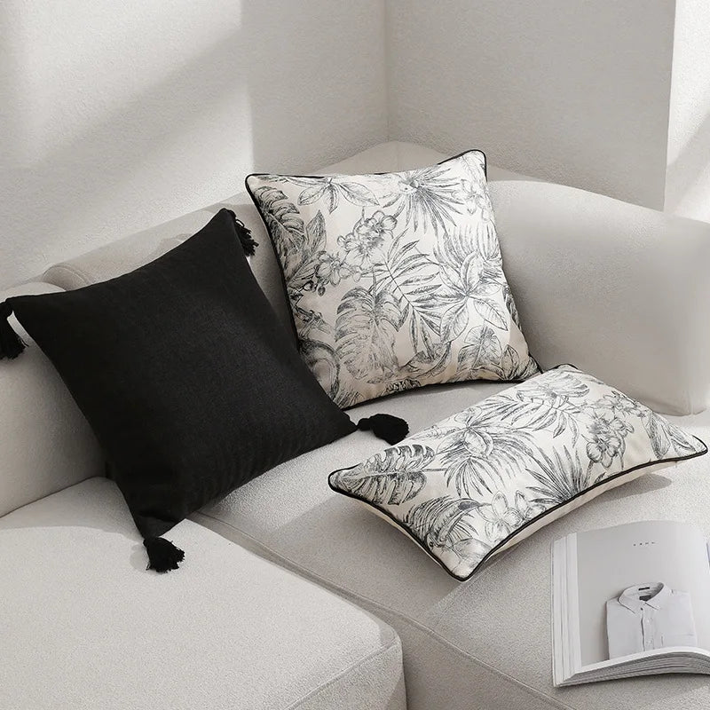 Chinoiserie Cushion Cover  30x50cm 45x45cm Modern Cushion Cover Livingroom Decor Gift Pillowcase