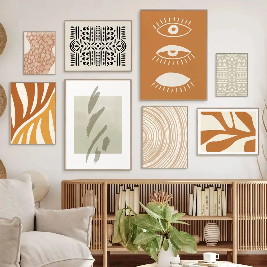 Folk Art Botanical Canvas Print