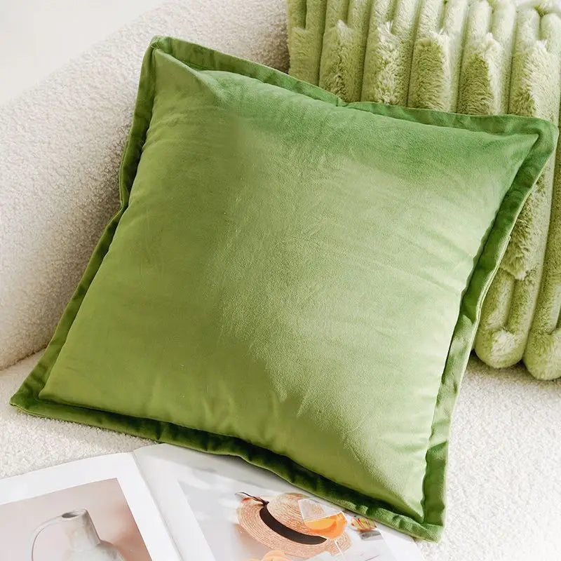 Shades of Green Woven Cushion Cover