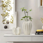 Organic Pleated Ceramic Vase
