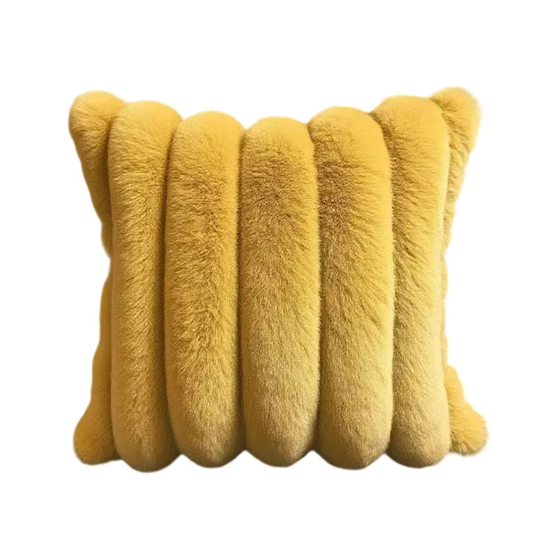 Two-Tone Faux Fur Cushion Cover