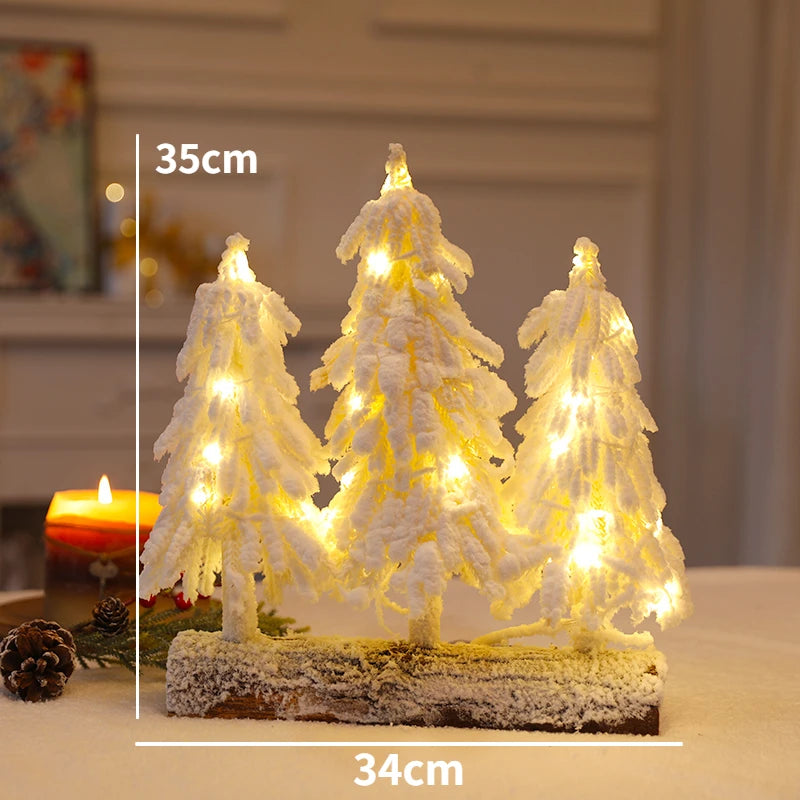 Snow-Dusted Light Tree