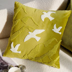 Shades of Green Woven Cushion Cover