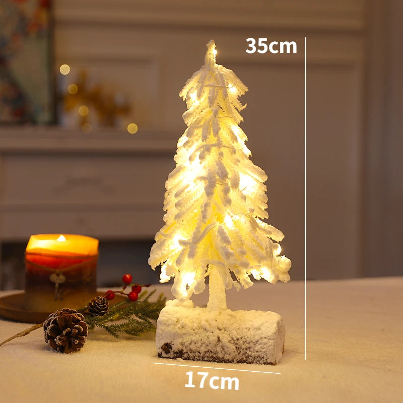 Snow-Dusted Light Tree