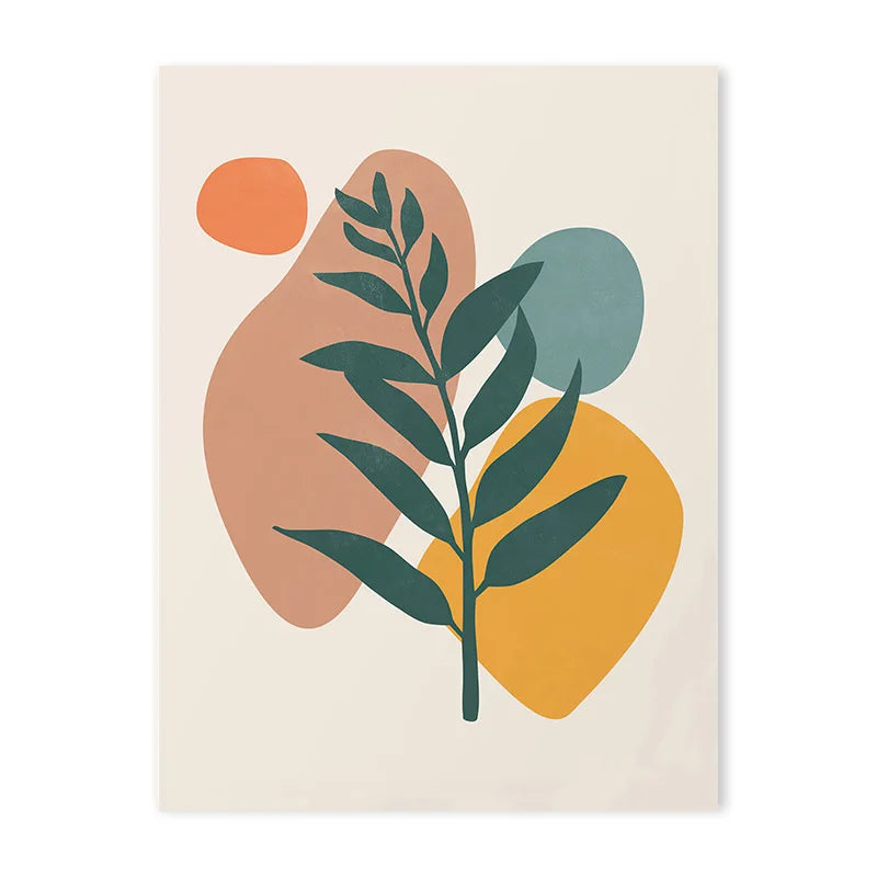 Botanical Line Art Canvas Print