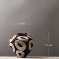 Hand-Drawn Geometric Ceramic Vase