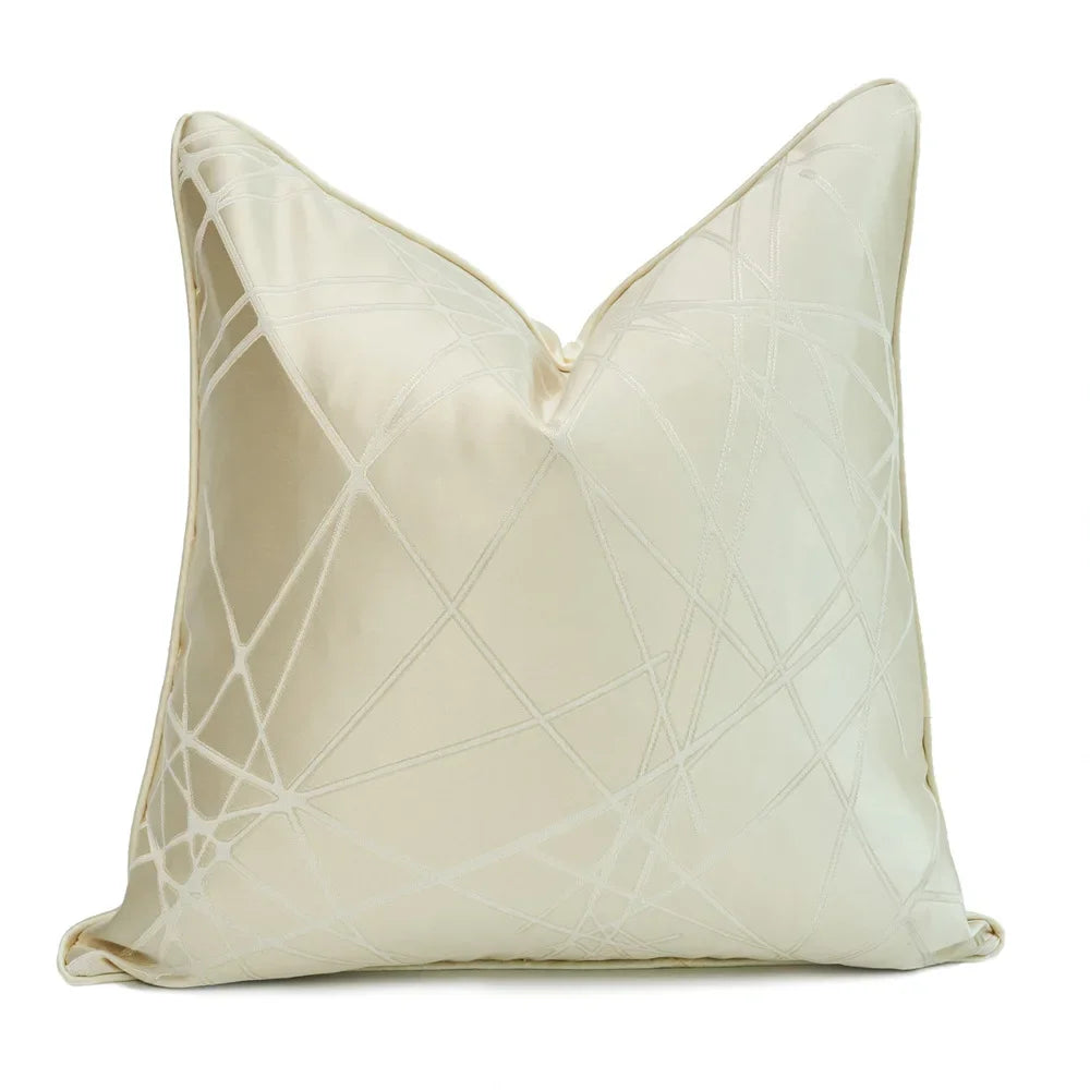 Jacquard Geometric Cushion Cover