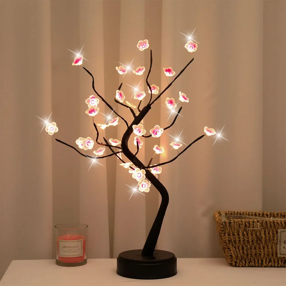 Cherry Blossom LED Bonsai Table Lamp