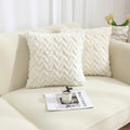 Jacquard Plush Geometric Cushion Cover