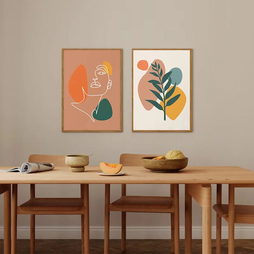 Botanical Line Art Canvas Print
