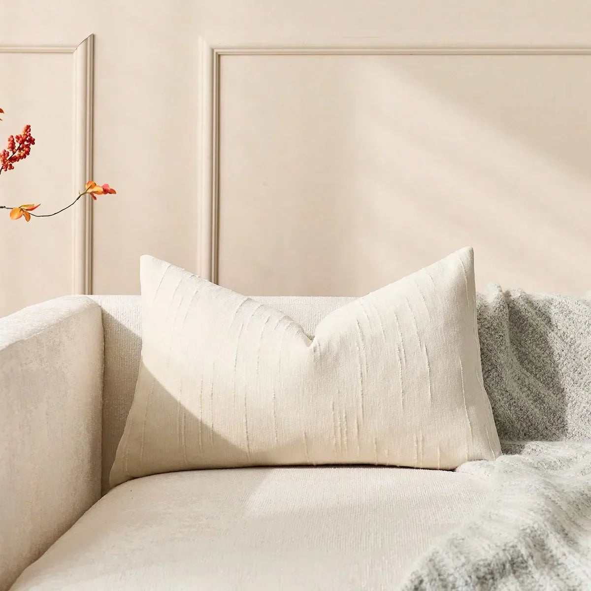 Faux Linen Cushion Cover