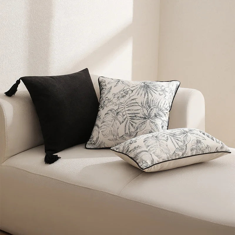 Chinoiserie Cushion Cover  30x50cm 45x45cm Modern Cushion Cover Livingroom Decor Gift Pillowcase