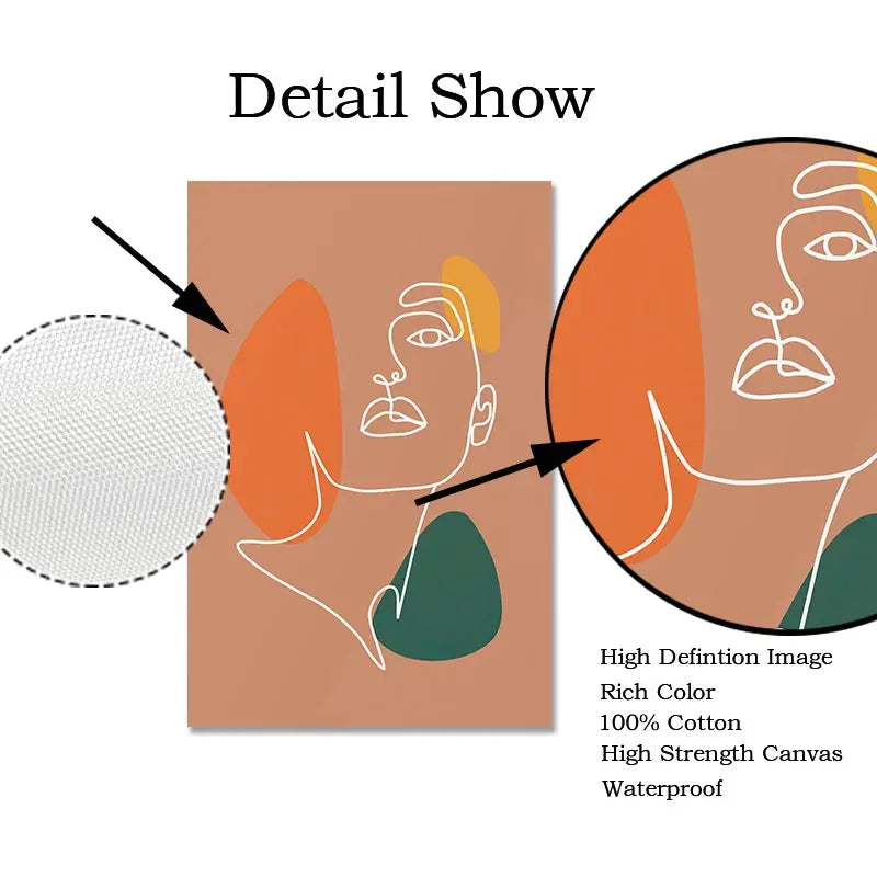 Botanical Line Art Canvas Print