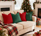 Boho Striped Corduroy Cushion Covers — Set of 2