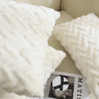 Jacquard Plush Geometric Cushion Cover