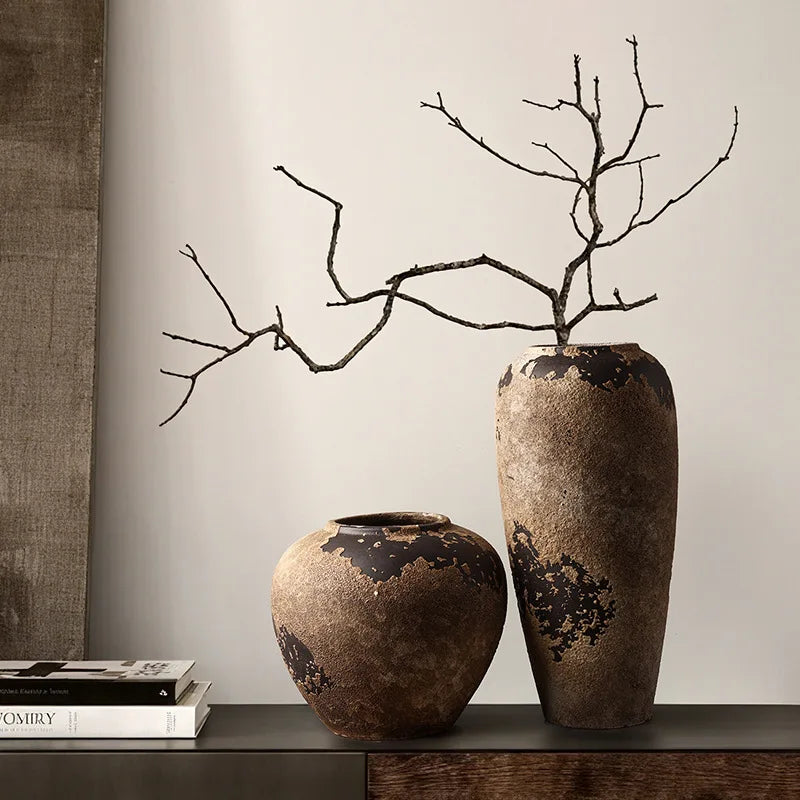 Wabi-Sabi Rustic Ceramic Vase
