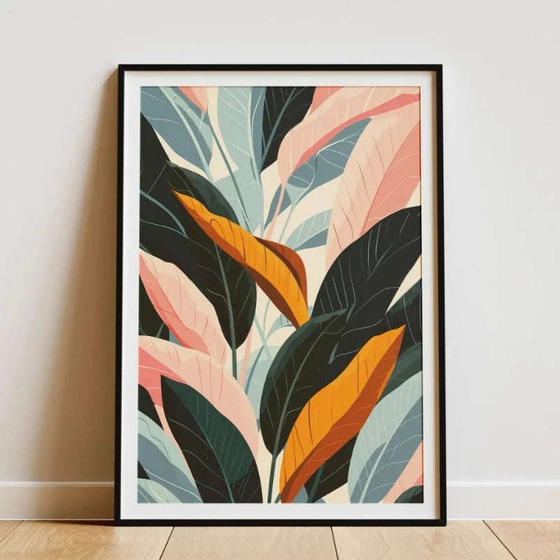 Minimalist Bamboo Forest Tropical Leaf Botanical Flower Poster and Prints Canvas Printing Wall Art Picture for Living Room Decor