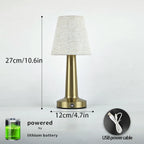 Iron Fabric Shade Bedside Lamp