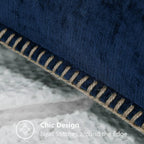 Chenille Cushion Cover with Stitched Edge