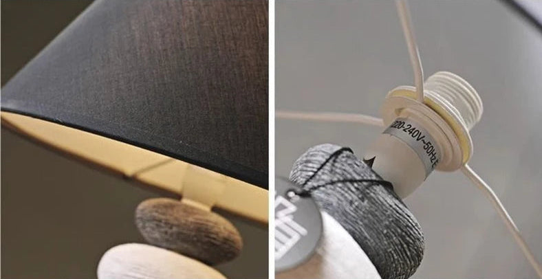 Ceramic Table Lamp with Fabric Shade